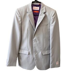 NORDSTROM OPPOSUITS Boys Gray 2 Piece Jacket Pant Set Size 16Y